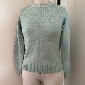Vintage Andrew St. John Mint Green Women's Sweater with Unicorn logo Sz S